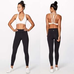 Lululemon High Rise Pull On In Movement 7/8 Tight Everlux 25" Leggings Black 6